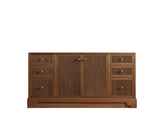 Manhattan Teak Wood 60 in. W x 22 in. D Single Sink Bathroom Vanity - photo 6