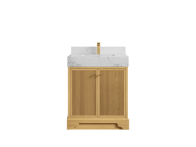 Manhattan White Oak 30 in. W x 22 in. D Single Sink Bathroom Vanity - Willow Bath and Vanity