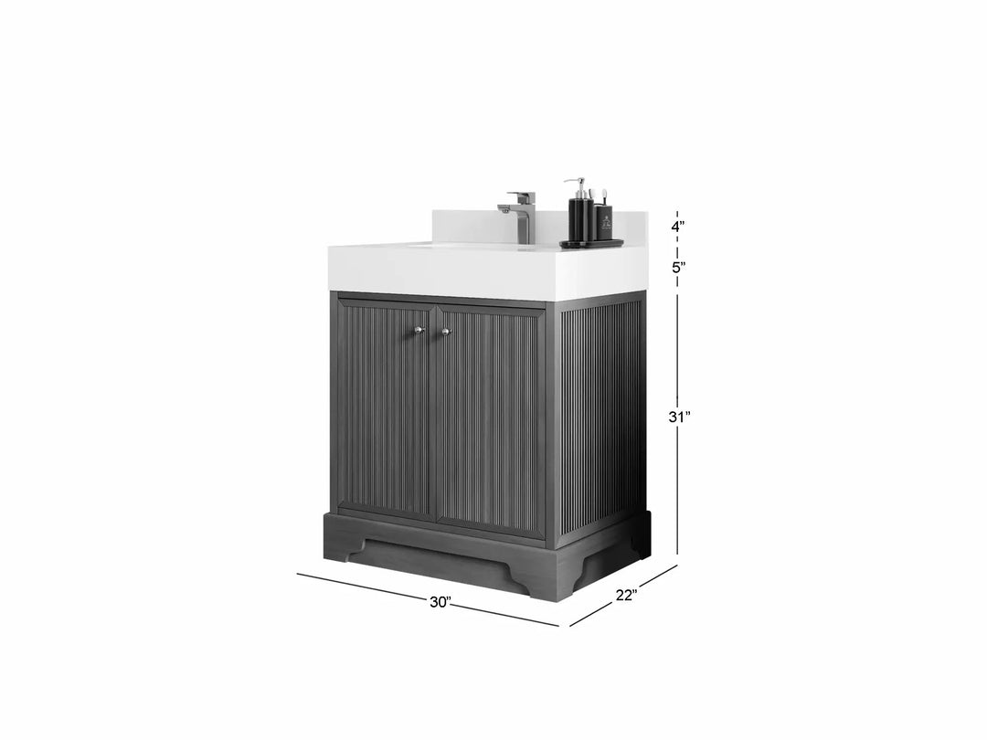 Manhattan White Oak 30 in. W x 22 in. D Single Sink Bathroom Vanity | 
              
                White Oak
                
                  
             - MNH_WHOK_CA_LZ_30 - photo №5