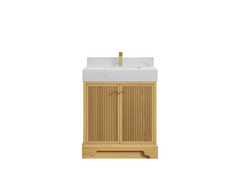 Manhattan White Oak 30 in. W x 22 in. D Single Sink Bathroom Vanity - photo 12