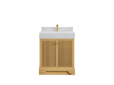 Manhattan White Oak 30 in. W x 22 in. D Single Sink Bathroom Vanity - Willow Bath and Vanity