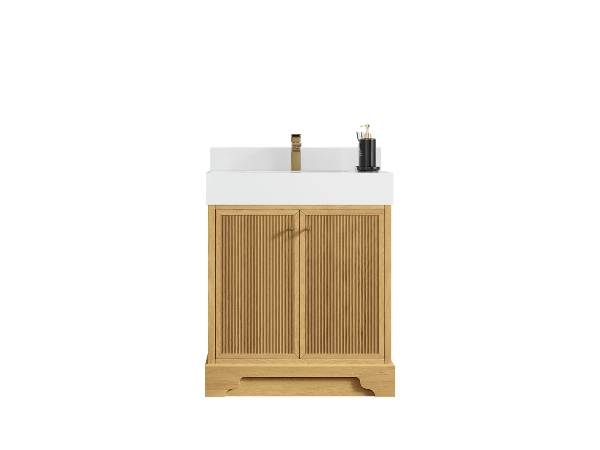 Manhattan White Oak 30 in. W x 22 in. D Single Sink Bathroom Vanity - Willow Bath and Vanity
