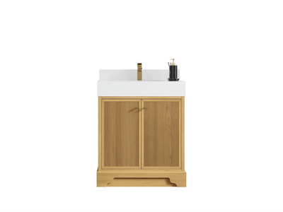 Manhattan White Oak 30 in. W x 22 in. D Single Sink Bathroom Vanity - Willow Bath and Vanity