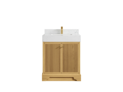 Manhattan White Oak 30 in. W x 22 in. D Single Sink Bathroom Vanity - Willow Bath and Vanity