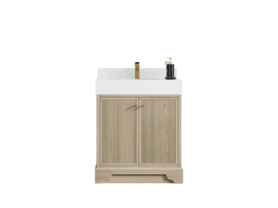 Manhattan White Oak 30 in. W x 22 in. D Single Sink Bathroom Vanity - Willow Bath and Vanity