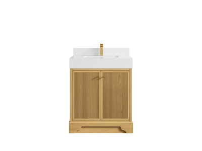 Manhattan White Oak 30 in. W x 22 in. D Single Sink Bathroom Vanity - Willow Bath and Vanity