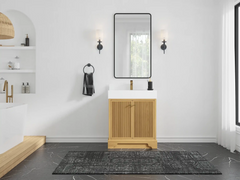 Manhattan White Oak 30 in. W x 22 in. D Single Sink Bathroom Vanity - photo 4