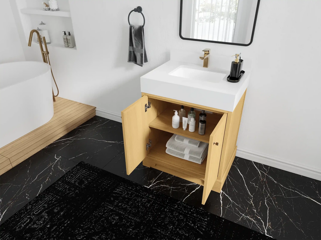 Manhattan White Oak 30 in. W x 22 in. D Single Sink Bathroom Vanity | 
              
                White Oak
                
                  
             - MNH_WHOK_CA_LZ_30 - photo №3