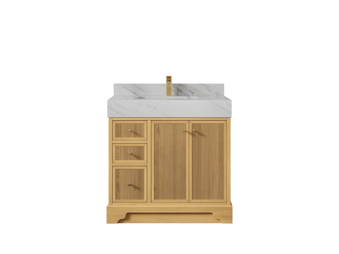 Manhattan White Oak 36 in. W x 22 in. D Center Sink Bathroom Vanity | 
              
                White Oak
                
                  
             - MNH_WHOK_EMP_WT_36CR - photo №11