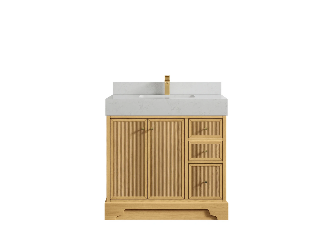 Manhattan White Oak 36 in. W x 22 in. D Center Sink Bathroom Vanity | 
              
                White Oak
                
                  
             - MNH_WHOK_EMP_WT_36CL - photo №8