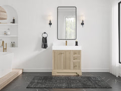 Manhattan White Oak 36 in. W x 22 in. D Center Sink Bathroom Vanity - photo 4