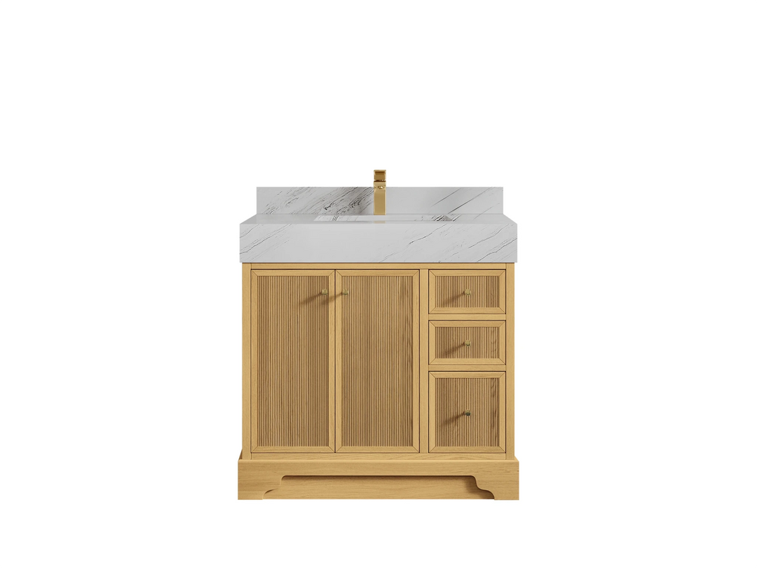 Manhattan White Oak 36 in. W x 22 in. D Center Sink Bathroom Vanity | 
              
                White Oak
                
                  
             - MNH_WHOK_EMP_WT_36CL - photo №12