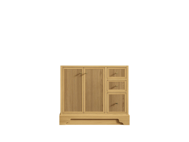Manhattan White Oak 36 in. W x 22 in. D Left Offset Sink Bathroom Vanity - photo 7