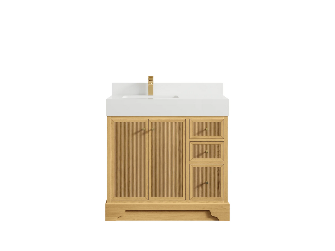 Manhattan White Oak 36 in. W x 22 in. D Left Offset Sink Bathroom Vanity | 
              
                White Oak
                
                  
             - MNH_WHOK_CA_LZ_36L - photo №12