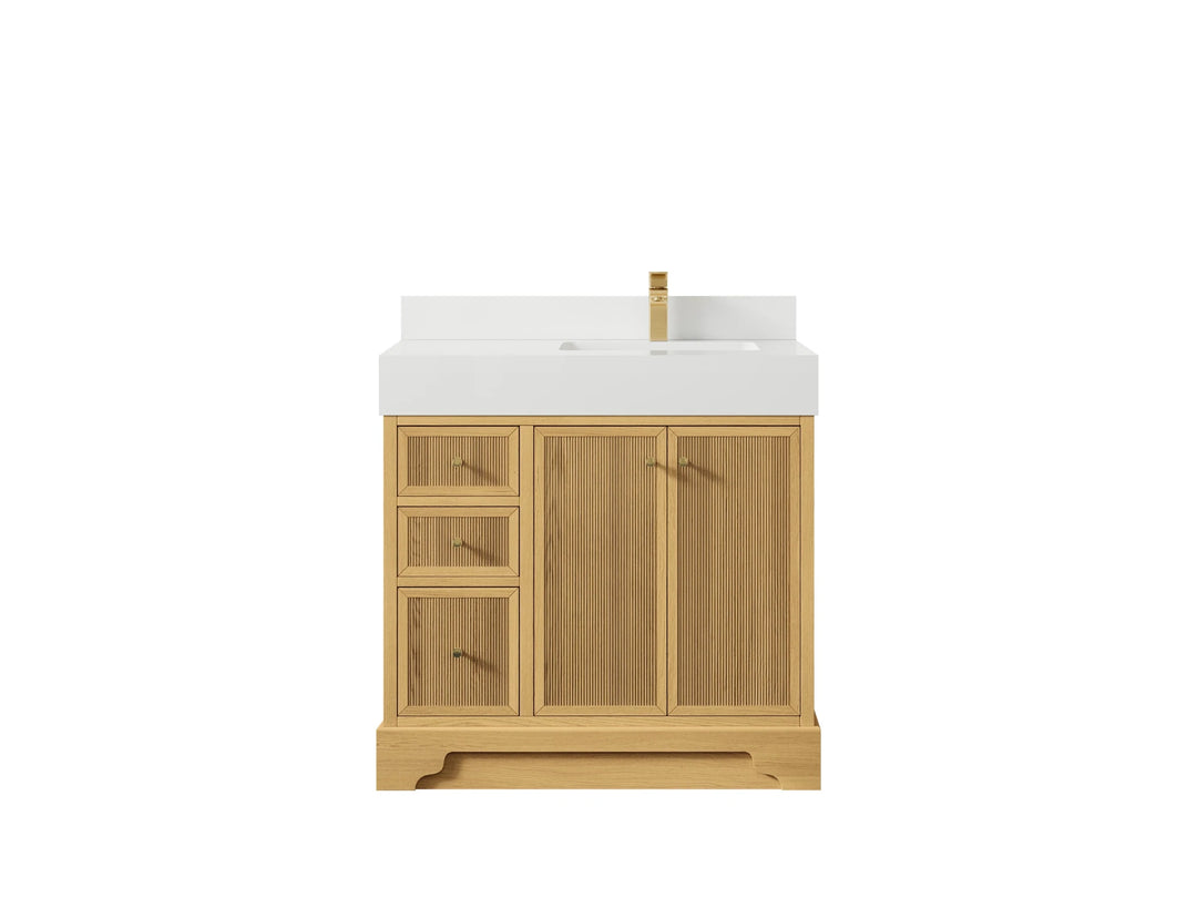 Manhattan White Oak 36 in. W x 22 in. D Right Offset Sink Bathroom Vanity | 
              
                White Oak
                
                  
             - MNH_WHOK_CA_LZ_36R - photo №12
