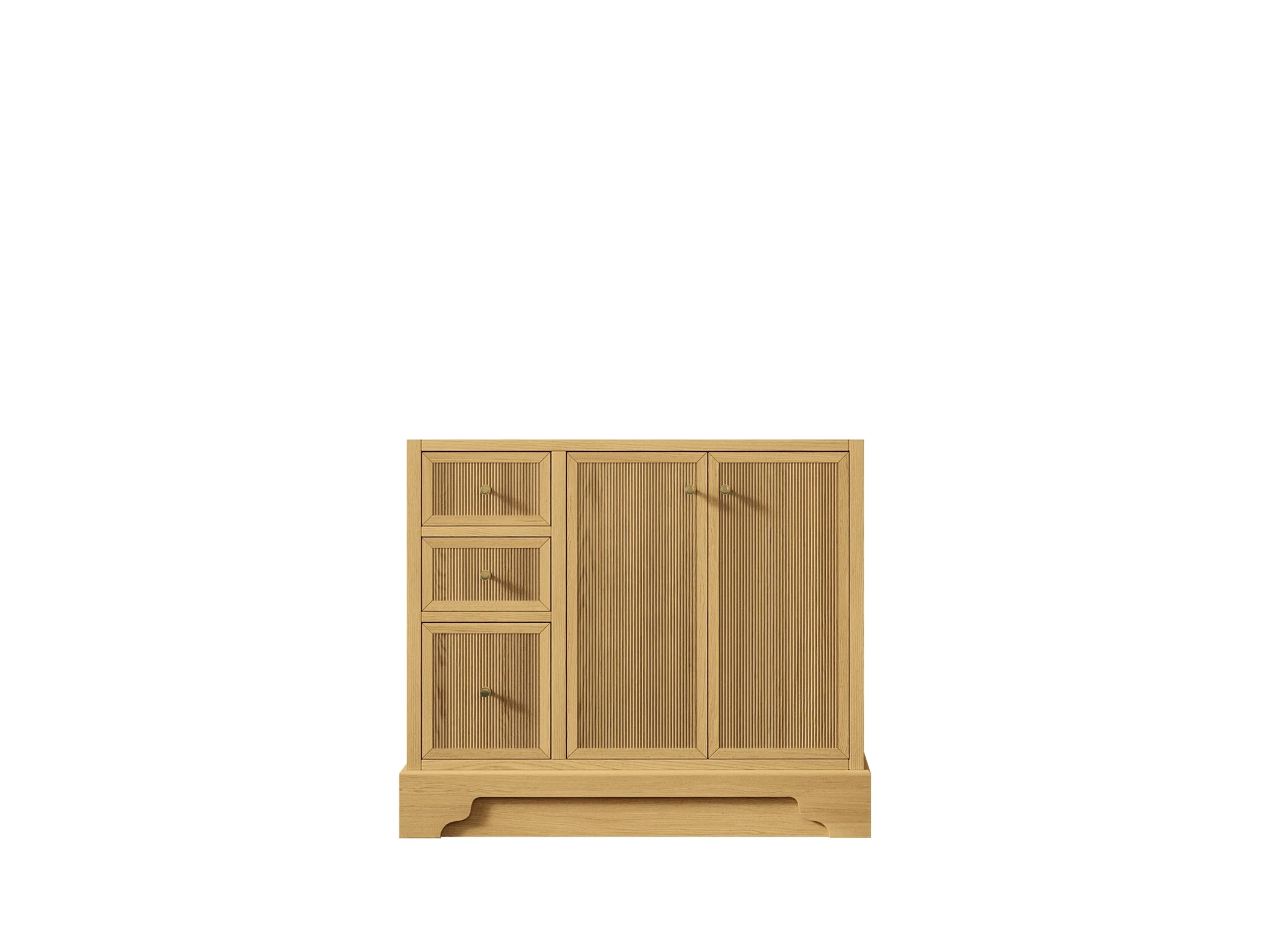 Manhattan White Oak 36 in. W x 22 in. D Right Offset Sink Bathroom Vanity - Willow Bath and Vanity