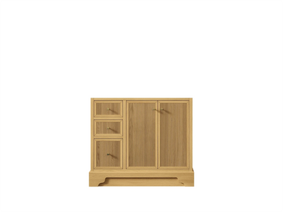 Manhattan White Oak 36 in. W x 22 in. D Right Offset Sink Bathroom Vanity - Willow Bath and Vanity