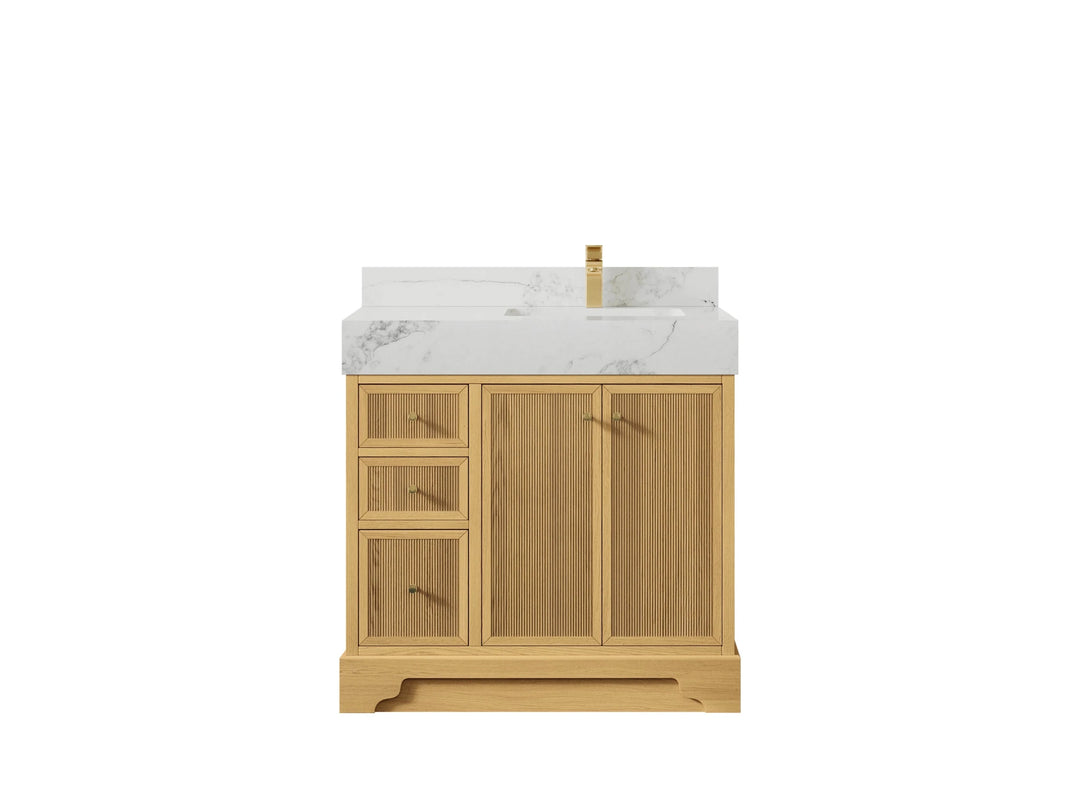 Manhattan White Oak 36 in. W x 22 in. D Right Offset Sink Bathroom Vanity | 
              
                White Oak
                
                  
             - MNH_WHOK_CA_LZ_36R - photo №9