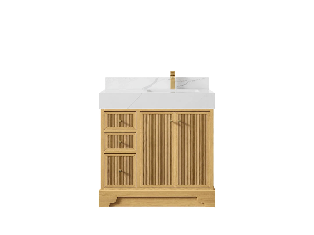 Manhattan White Oak 36 in. W x 22 in. D Right Offset Sink Bathroom Vanity | 
              
                White Oak
                
                  
             - MNH_WHOK_CA_LZ_36R - photo №8