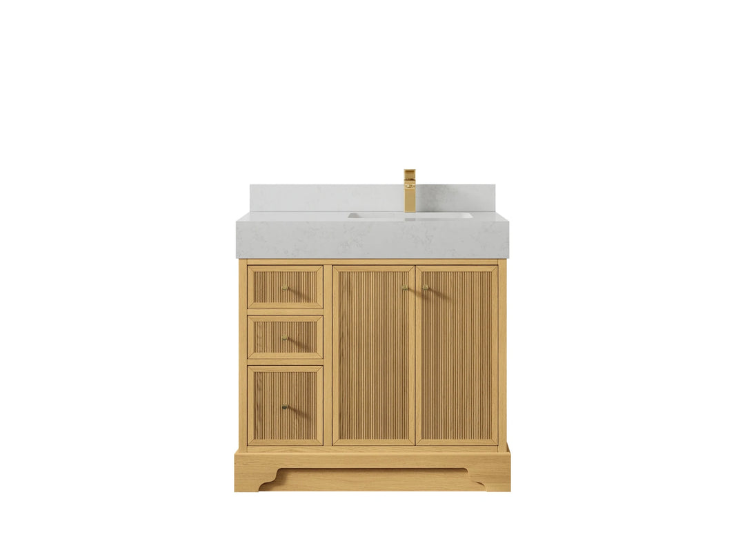 Manhattan White Oak 36 in. W x 22 in. D Right Offset Sink Bathroom Vanity | 
              
                White Oak
                
                  
             - MNH_WHOK_CA_LZ_36R - photo №7