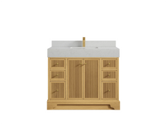 Manhattan White Oak 42 in. W x 22 in. D Single Sink Bathroom Vanity - photo 7