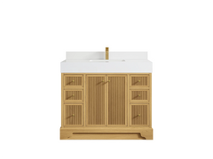 Manhattan White Oak 42 in. W x 22 in. D Single Sink Bathroom Vanity - photo 12