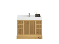 Manhattan White Oak 42 in. W x 22 in. D Single Sink Bathroom Vanity - photo 1