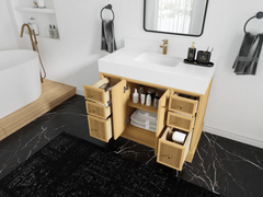 Manhattan White Oak 42 in. W x 22 in. D Single Sink Bathroom Vanity - photo 3