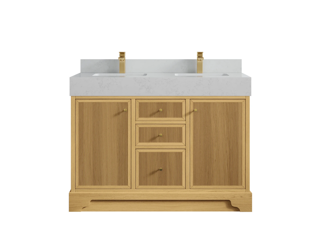 Manhattan White Oak 48 in. W x 22 in. D Double Sink Bathroom Vanity | 
              
                White Oak
                
                  
             - MNH_WHOK_CA_LZ_48D - photo №8