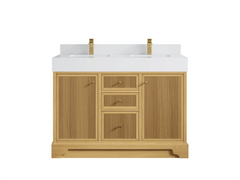 Manhattan White Oak 48 in. W x 22 in. D Double Sink Bathroom Vanity - photo 18