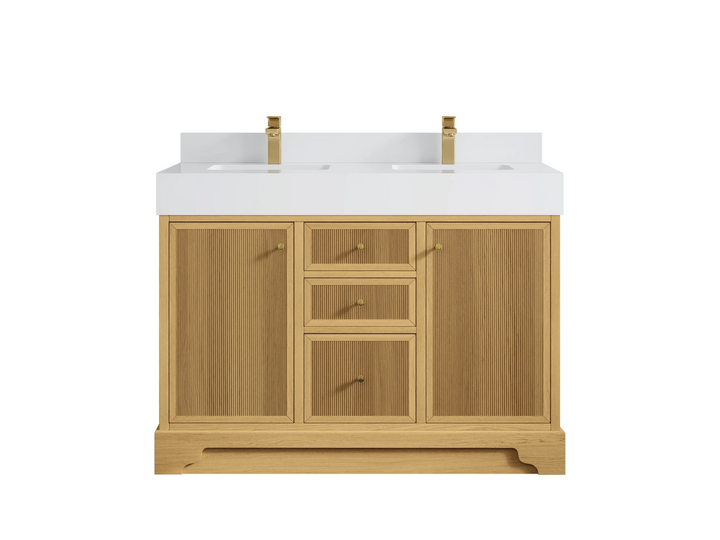 Manhattan White Oak 48 in. W x 22 in. D Double Sink Bathroom Vanity - photo 18