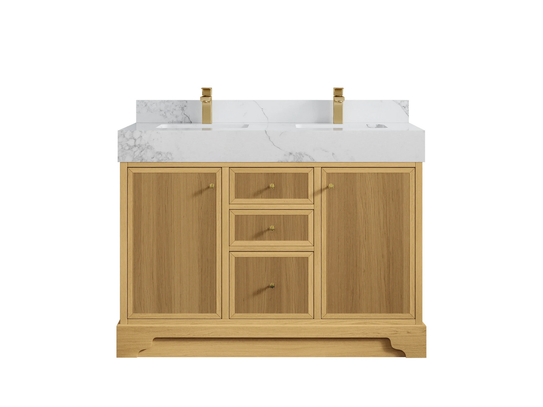Manhattan White Oak 48 in. W x 22 in. D Double Sink Bathroom Vanity | 
              
                White Oak
                
                  
             - MNH_WHOK_CA_LZ_48D - photo №12