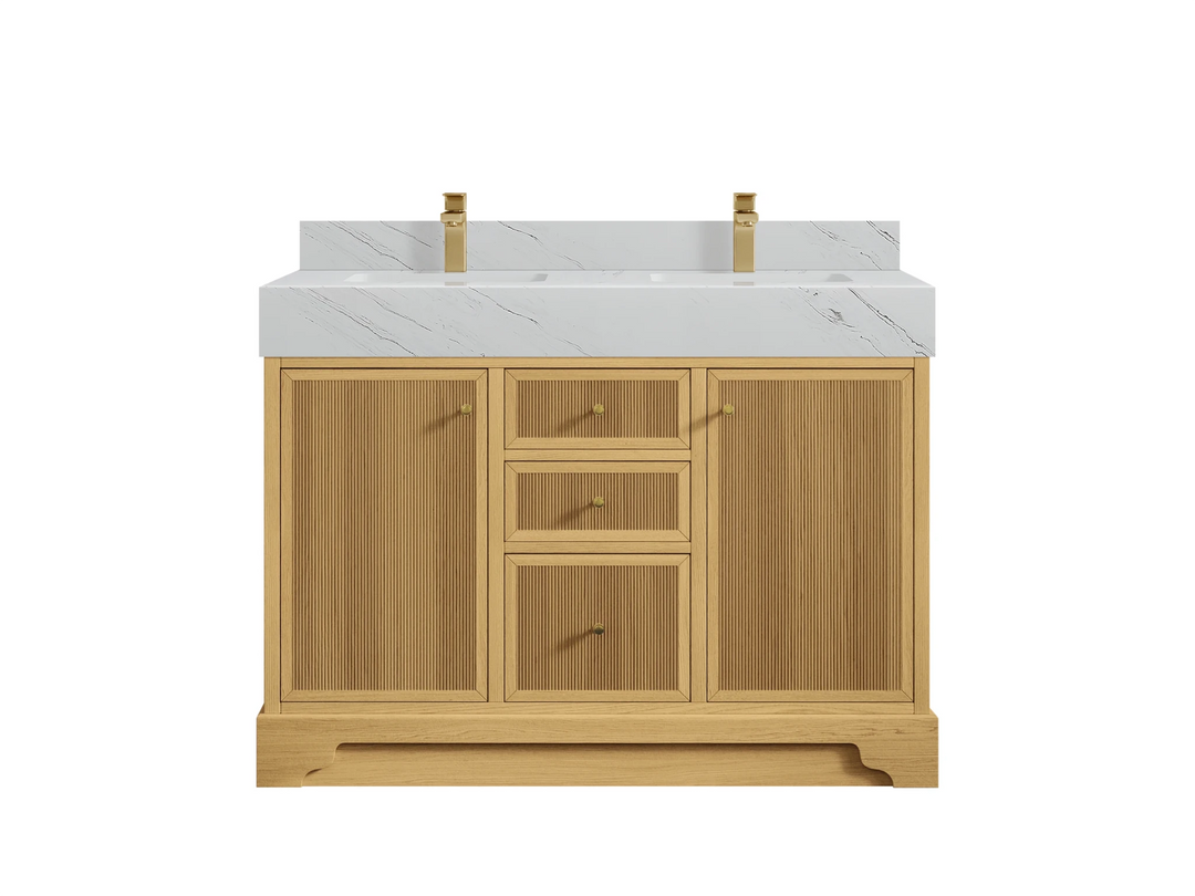 Manhattan White Oak 48 in. W x 22 in. D Double Sink Bathroom Vanity | 
              
                White Oak
                
                  
             - MNH_WHOK_CA_LZ_48D - photo №16