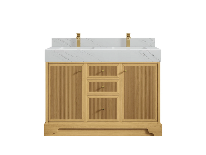 Manhattan White Oak 48 in. W x 22 in. D Double Sink Bathroom Vanity - photo 16