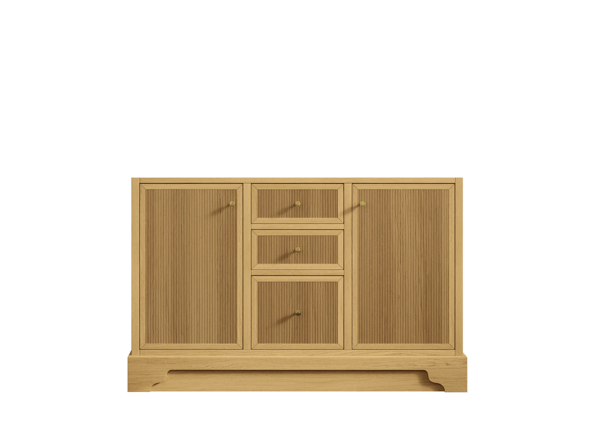 Manhattan White Oak 48 in. W x 22 in. D Double Sink Bathroom Vanity - Willow Bath and Vanity