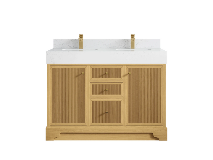 Manhattan White Oak 48 in. W x 22 in. D Double Sink Bathroom Vanity - photo 14