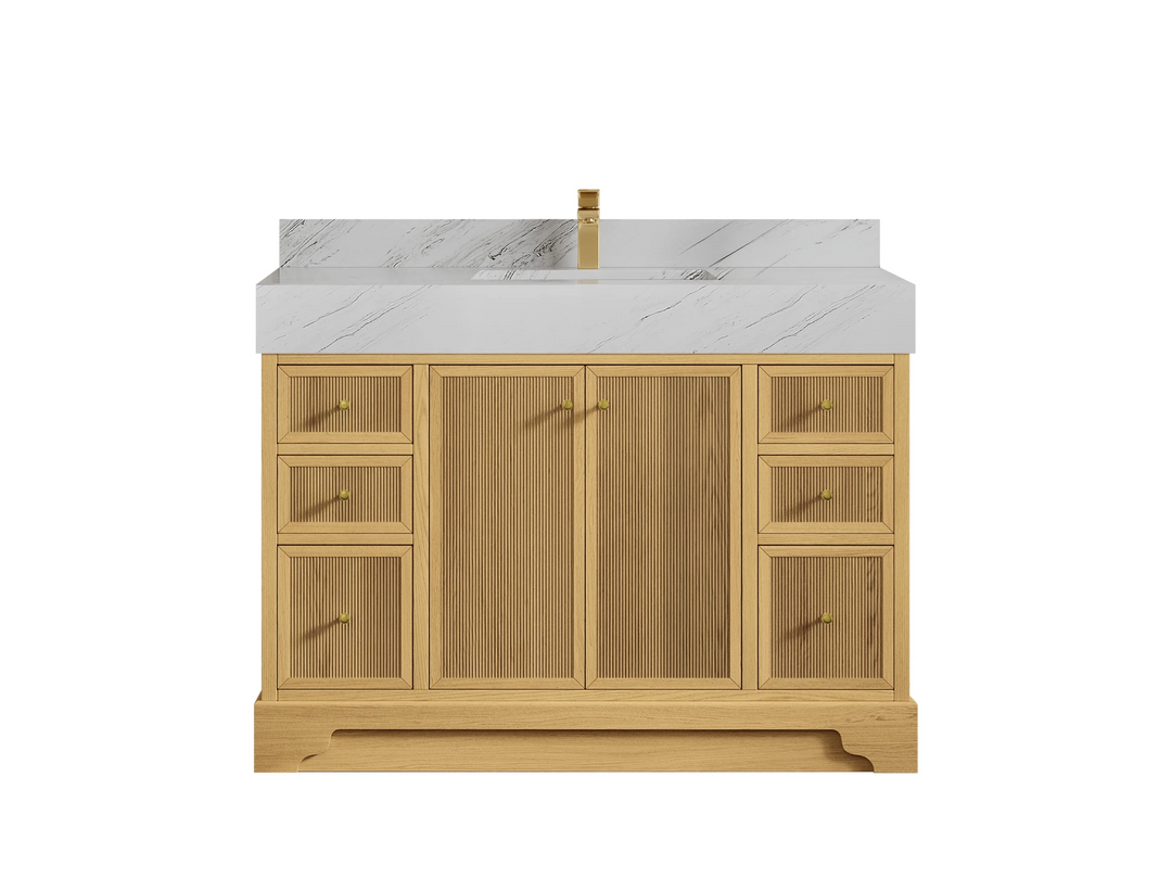 Manhattan White Oak 48 in. W x 22 in. D Single Sink Bathroom Vanity | 
              
                White Oak
                
                  
             - MNH_WHOK_CA_LZ_48S - photo №11