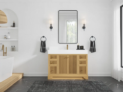 Manhattan White Oak 48 in. W x 22 in. D Single Sink Bathroom Vanity - photo 4