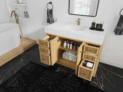 Manhattan White Oak 48 in. W x 22 in. D Single Sink Bathroom Vanity - photo 3