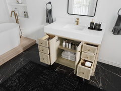 Manhattan White Oak 48 in. W x 22 in. D Single Sink Bathroom Vanity - photo 3