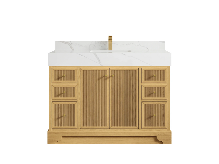 Manhattan White Oak 48 in. W x 22 in. D Single Sink Bathroom Vanity - photo 8