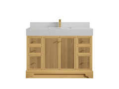 Manhattan White Oak 48 in. W x 22 in. D Single Sink Bathroom Vanity - photo 7