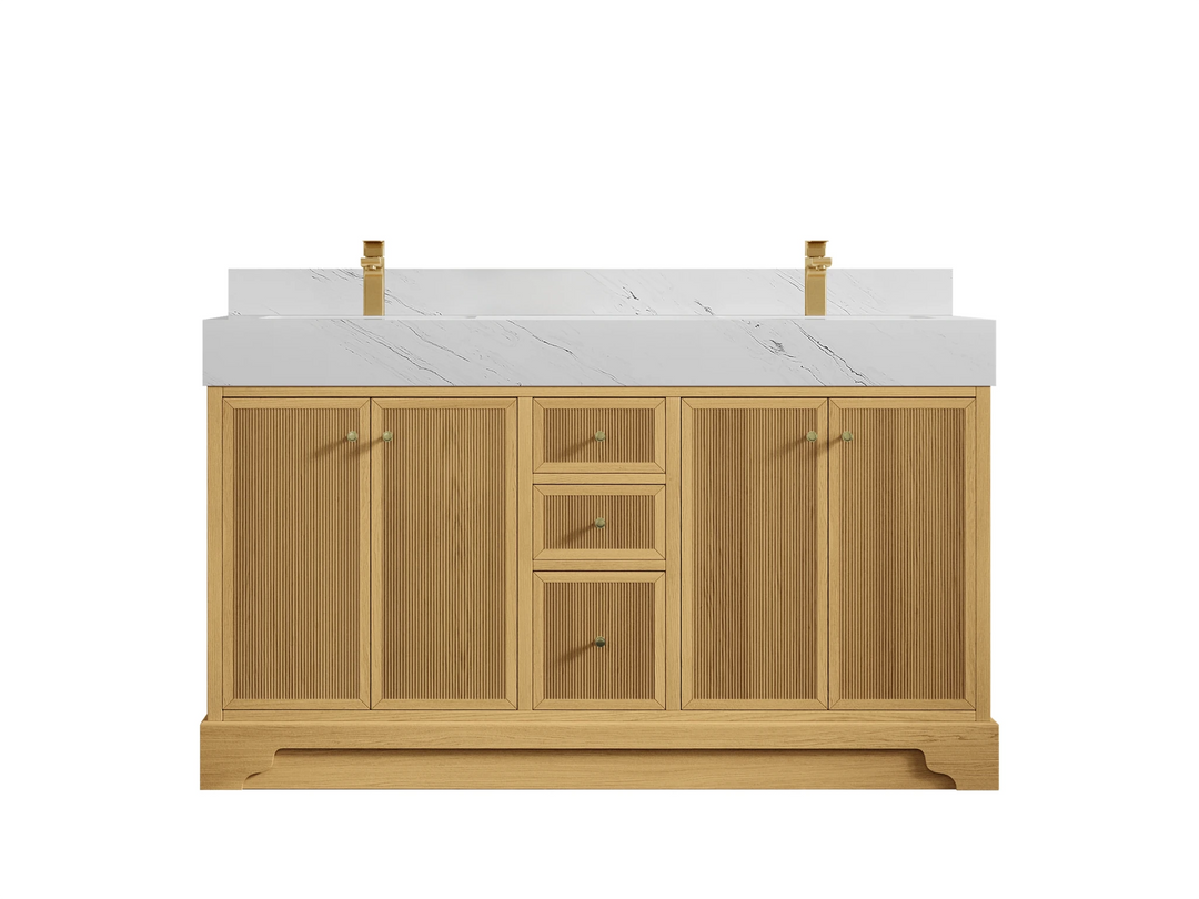 Manhattan White Oak 60 in. W x 22 in. D Double Sink Bathroom Vanity | 
              
                White Oak
                
                  
             - MNH_WHOK_CA_LZ_60D - photo №11