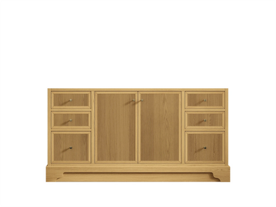 Manhattan White Oak 60 in. W x 22 in. D Single Sink Bathroom Vanity - Willow Bath and Vanity