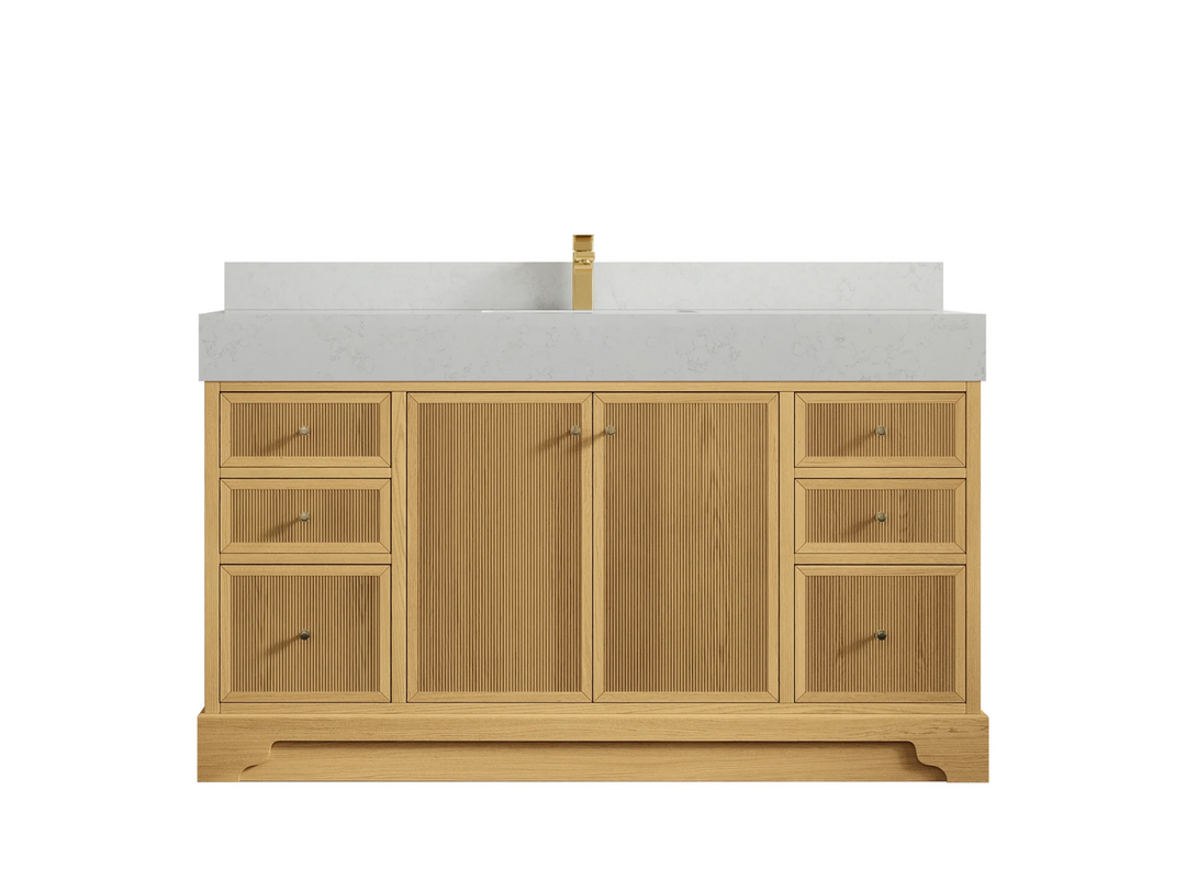 Manhattan White Oak 60 in. W x 22 in. D Single Sink Bathroom Vanity | 
              
                White Oak
                
                  
             - MNH_WHOK_CA_LZ_60S - photo №7