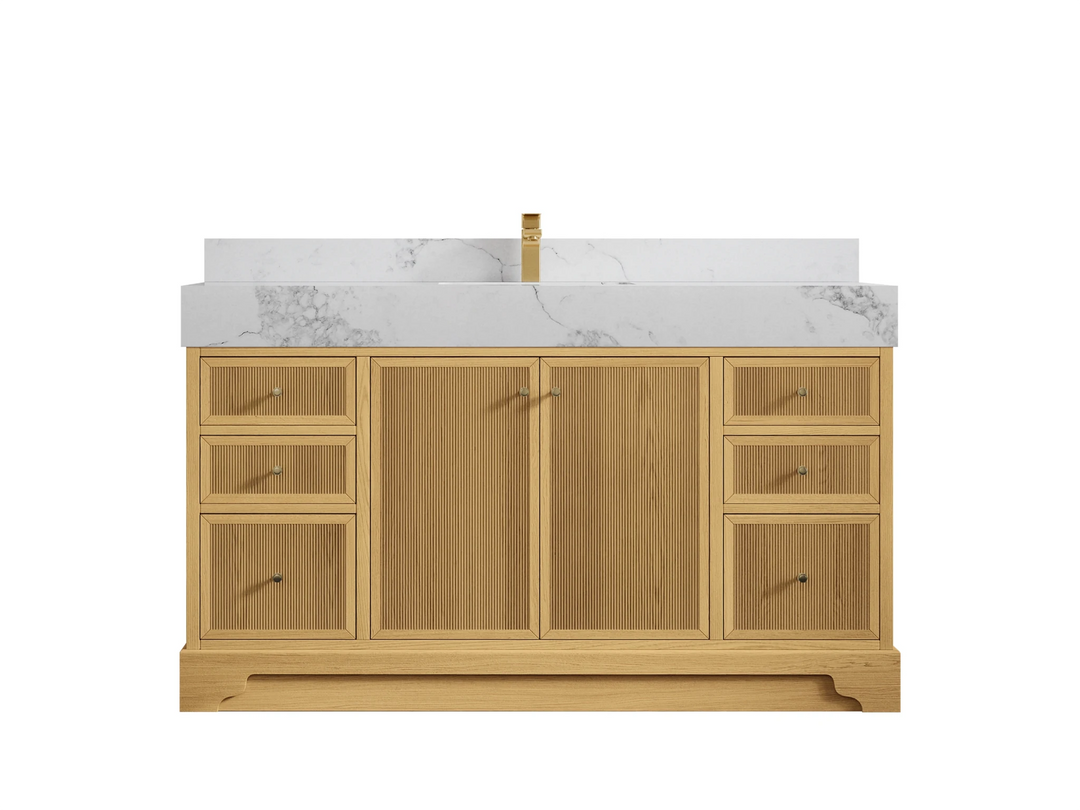 Manhattan White Oak 60 in. W x 22 in. D Single Sink Bathroom Vanity | 
              
                White Oak
                
                  
             - MNH_WHOK_CA_LZ_60S - photo №9