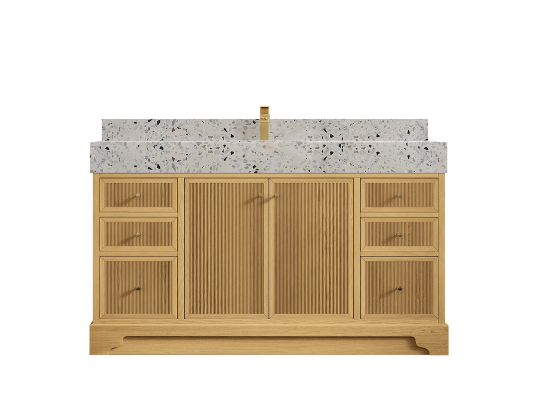 Manhattan White Oak 60 in. W x 22 in. D Single Sink Bathroom Vanity | 
              
                White Oak
                
                  
             - MNH_WHOK_CA_LZ_60S - photo №12