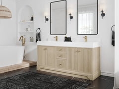 Manhattan White Oak 72 in. W x 22 in. D Double Sink Bathroom Vanity - photo 2