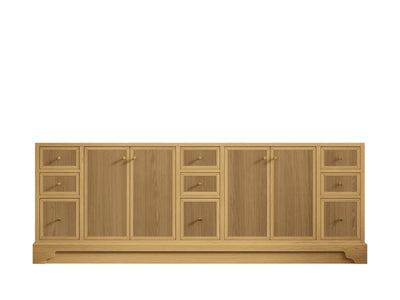 Manhattan White Oak 84 in. W x 22 in. D Double Sink Bathroom Vanity - Willow Bath and Vanity