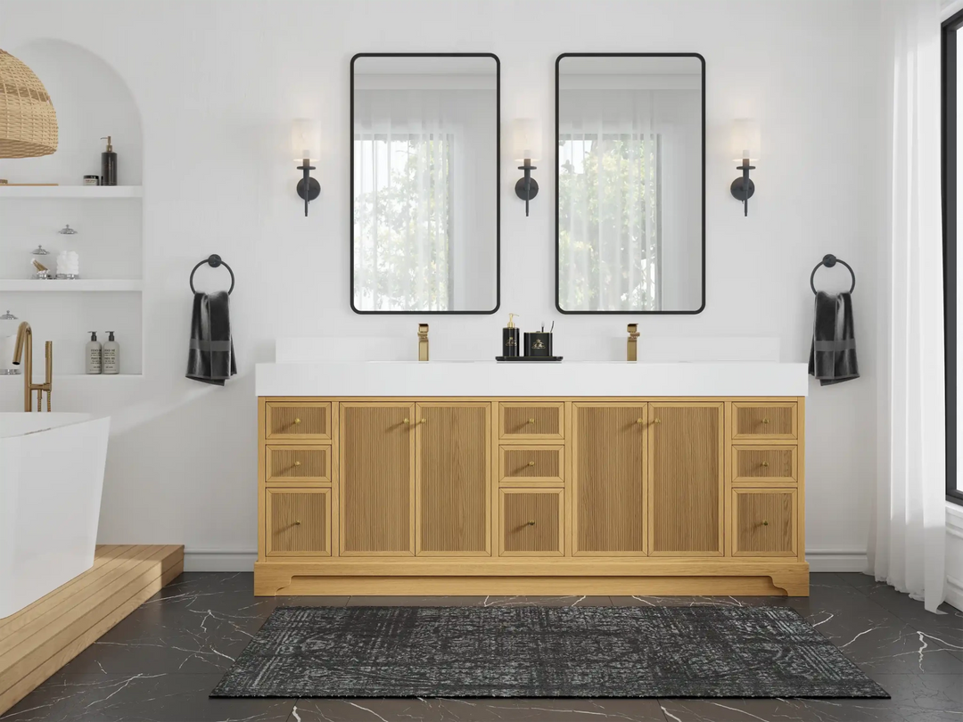 Manhattan White Oak 84 in. W x 22 in. D Double Sink Bathroom Vanity | 
              
                White Oak
                
                  
             - MNH_WHOK_CA_LZ_84 - photo №4